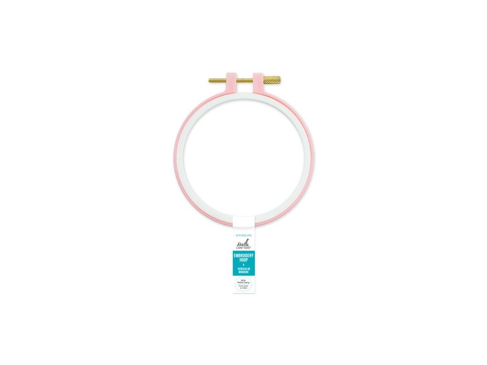Needle Crafter 4&quot; Plastic Embroidery Hoop w/Brass Clamp