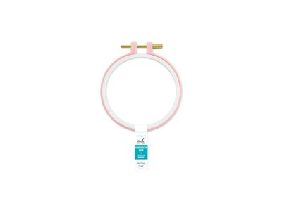 Needle Crafter 4" Plastic Embroidery Hoop w/Brass Clamp