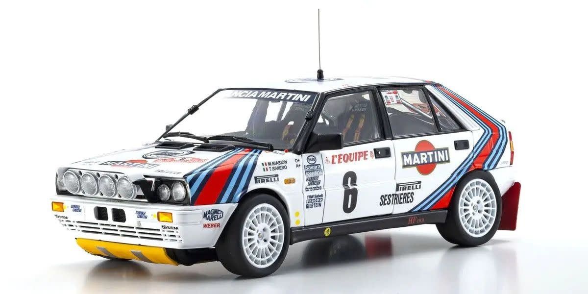 Kyosho 1/18scale Lancia Delta HF 4WD Monte Carlo "Team Lancia Martini" 1987 #6