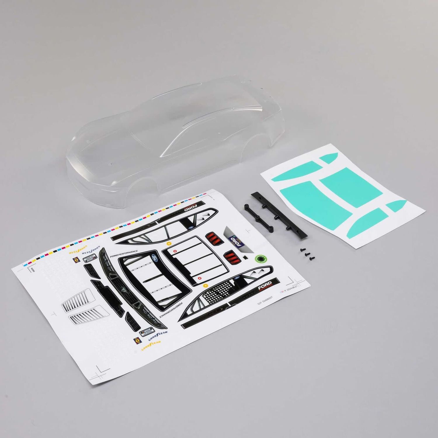 Team Losi Ford Clear Body: NASCAR