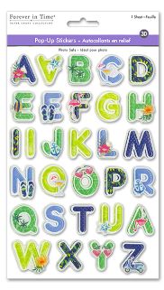 Forever In Time 5.5x8.25in Paper Craft Sticker Alpha Tropics 3D Popup