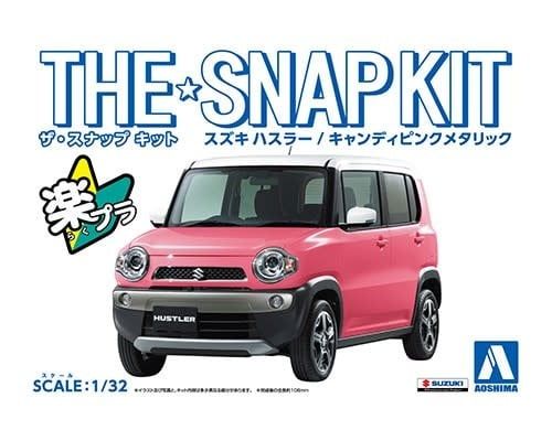 Aoshima 1/32 SNAP KIT #01-B Suzuki Hustler (Candy Pink Metallic)