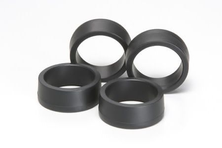 Tamiya JR Offset Tread Tires, Low Profile, Black (4pcs)