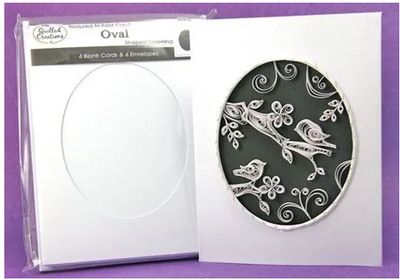 Quilled Creations Oval Tri-Fold Cards and Envelopes