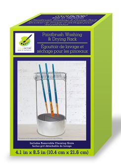 Colorfactory 8.5x4.1in Brush Washer Drying Rack Aluminum