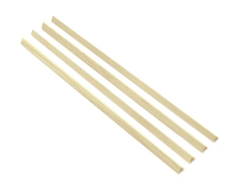 Krafty Kids Craftwood: 6mm*8mm*30cm Long Natural Triangle Dowel x4