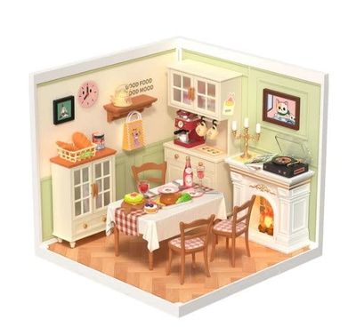 Robotime Super Creator Warm Dining Room DIY Plastic