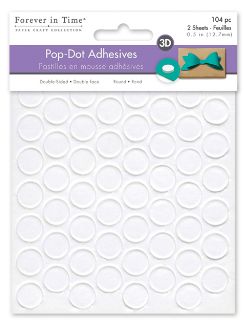 Forever In Time Round Dual-Adhesive Foam Mount 1/2in Pop Dots 104pc