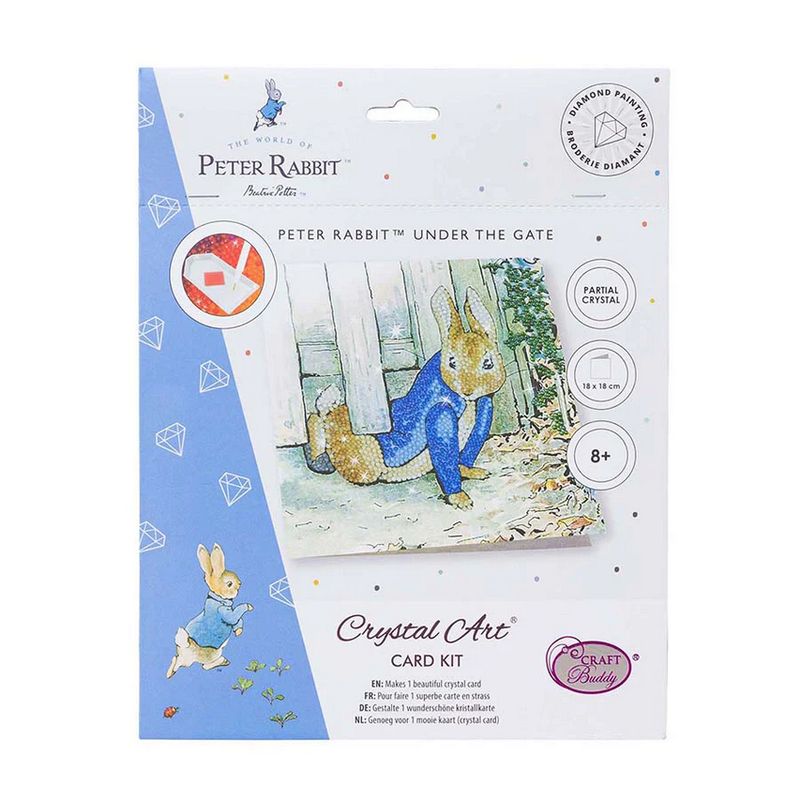 Craft Buddy Peter Rabbit Under the Fence Crystal Art Card Kit