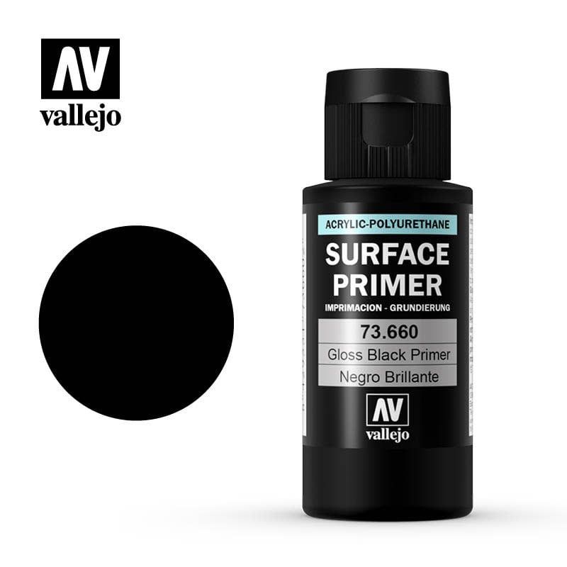 Vallejo Gloss Black Surface Primer Acrylic 60ml