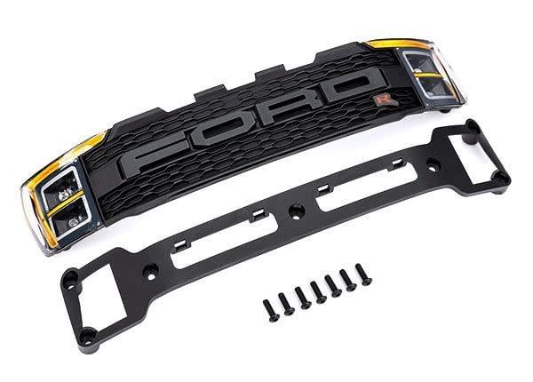 Traxxas Grille/ grille mount/ 3x10 BCS (7)Â (fully assembled, includes installed headlight lenses and decals)Â (fits #10111 body)