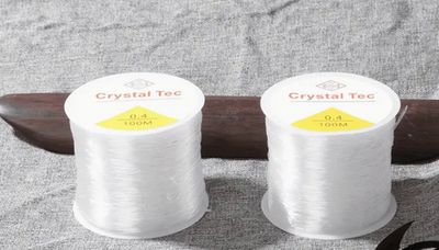 PM Hobbycraft 2pcs 1mm Elastic Crystal Beaded String White