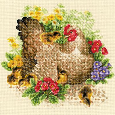 RIOLIS Hen Counted Cross Stitch Kit 11.75"X11.75"