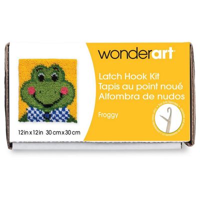 Wonder Art Froggy Wonderart Latch Hook Kit 12"X12"