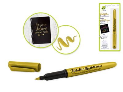 Colorfactory 6.8mm Metallic Brush Marker Gold