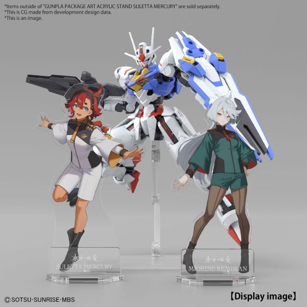 Bandai Gunpla Package Art Acrylic Stand (Suletta 6pc Miorine 4pc)