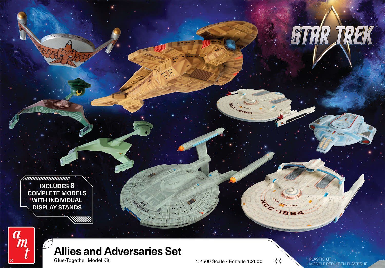 AMT\ERTL 1/2500 Star Trek Adversaries &amp; Allies Ship Set