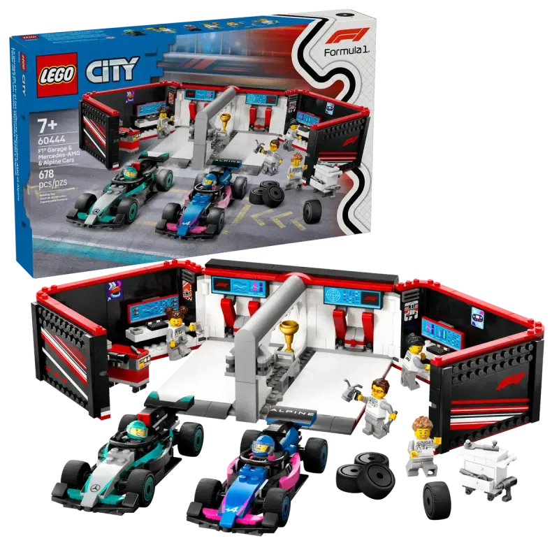 Lego F1 Garage &amp; Mercedes-AMG &amp; Alpine Cars