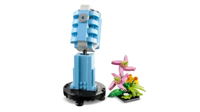 Lego Record Player with Flowers