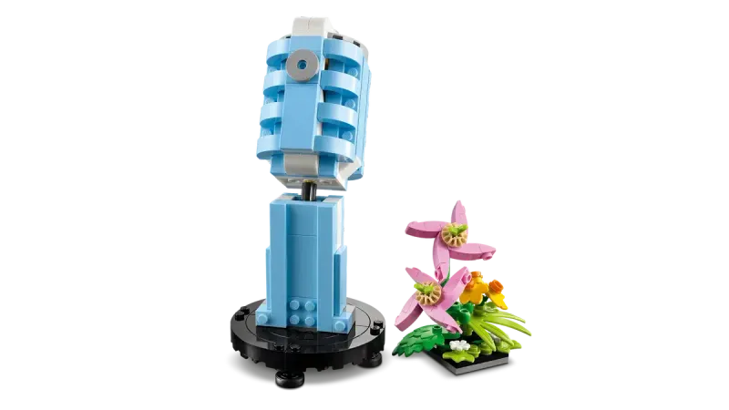 Lego Record Player with Flowers