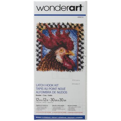 Wonder Art Latch Hook Kit 12"X12" Rooster