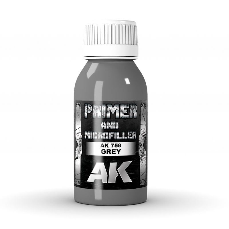 AK Interactive Grey Primer and Microfiller 100ml