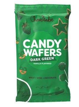 Choco Maker Dark Green Vanilla  Candy Wafer  12oz