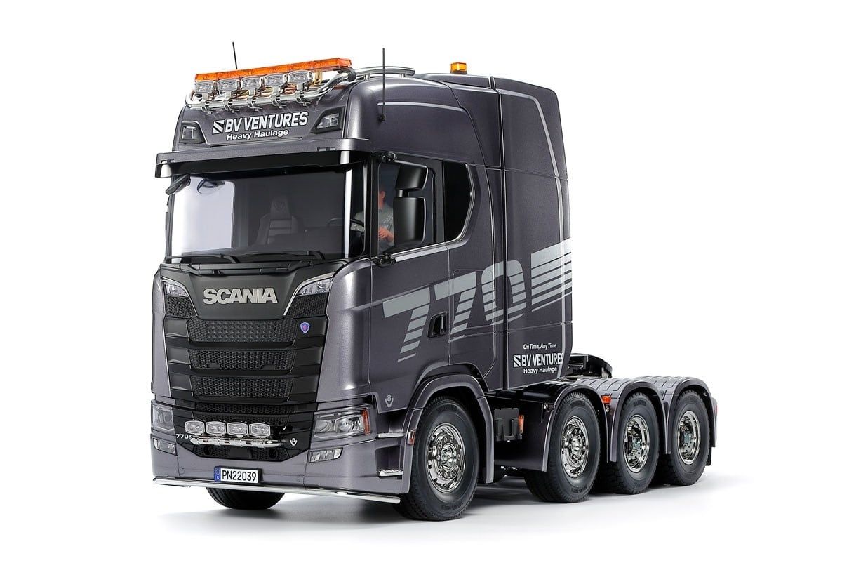 Tamiya 1/14 R/C Scania 770 S 8x4/4, Gun Metal Edition
