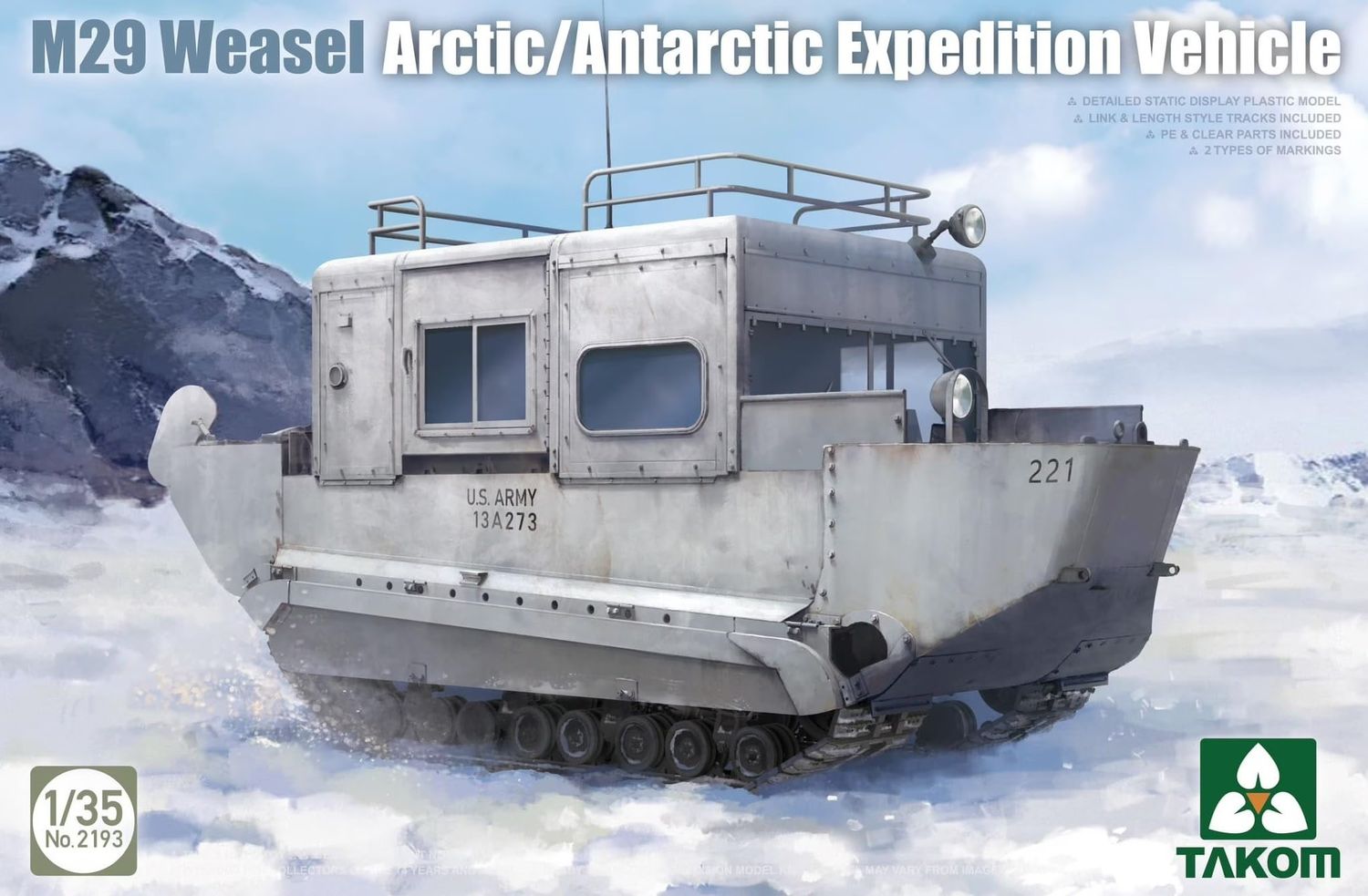 TAKOM 1/35 M29 Weasel Arctic/Antarctic Expedition Vehicle