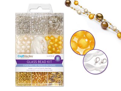 CraftMedley Glass Bead Kit Metallique
