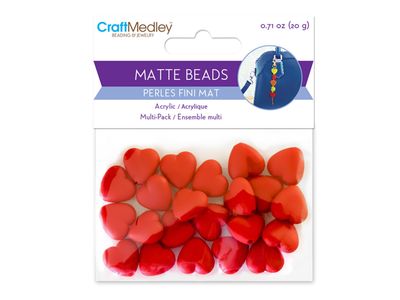 CraftMedley Red Heart Beads