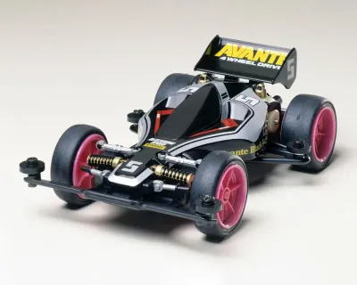 Tamiya 1/32 JR Mini 4WD Avante Black Special Edition Kit with Type 2 Chassis
