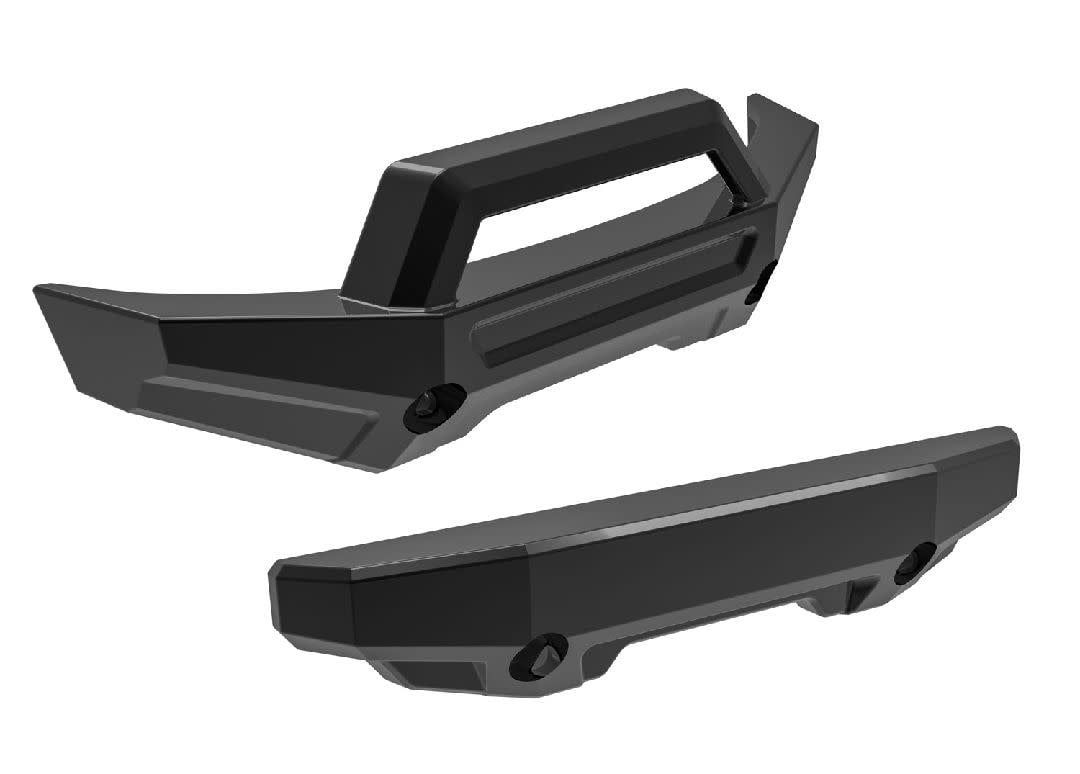 Traxxas Bumper, front (1)/ rear (1) (black): Mini Maxx
