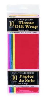 Colour Tissue Sheets Assorted 10pc
