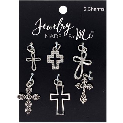 Jewelry Made By Me Charms 6/Pkg Cross