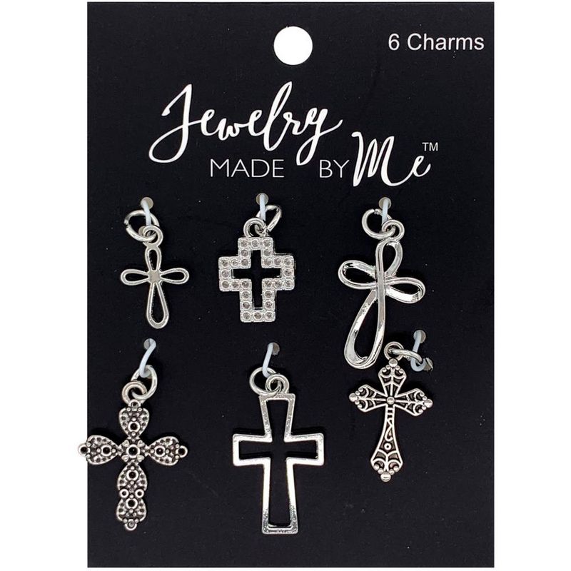 Jewelry Made By Me Charms 6/Pkg Cross