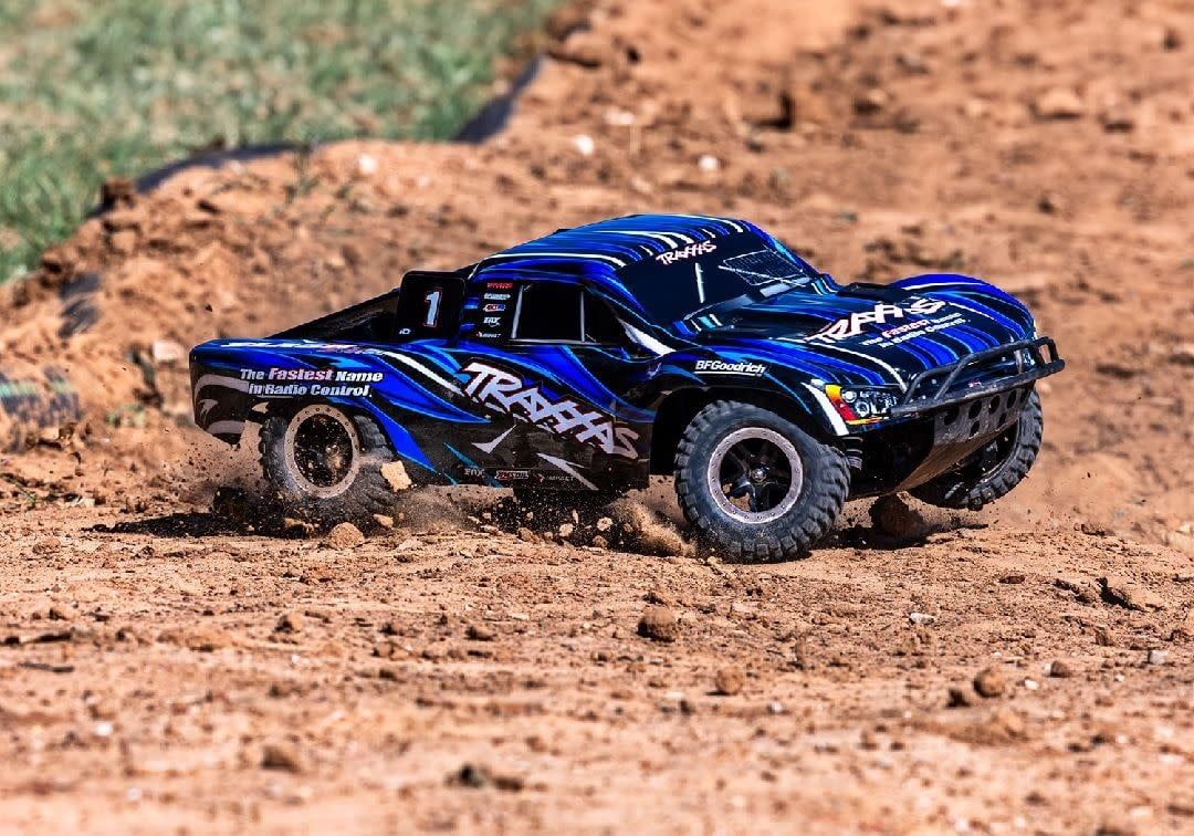 トラクサス スラッシュ 100キロ＋ 特別仕様 1/10 sc 4×4VXL Traxxas Slash 4X4 1/10 Scale VXL Extreme HD - Blue