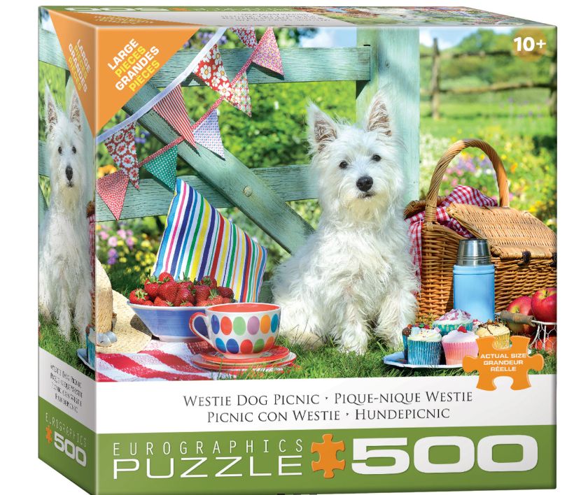 Eurographics Westie Dog Picnic Puzzle 500 piece