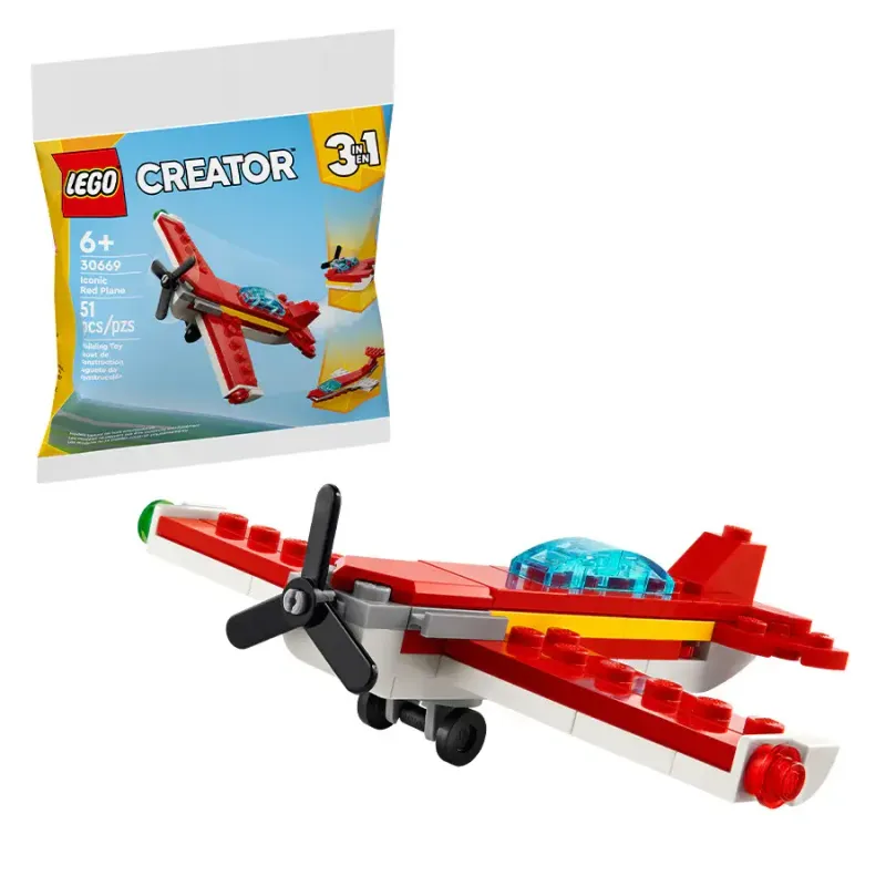 Lego Iconic Red Plane Impulse Polybag