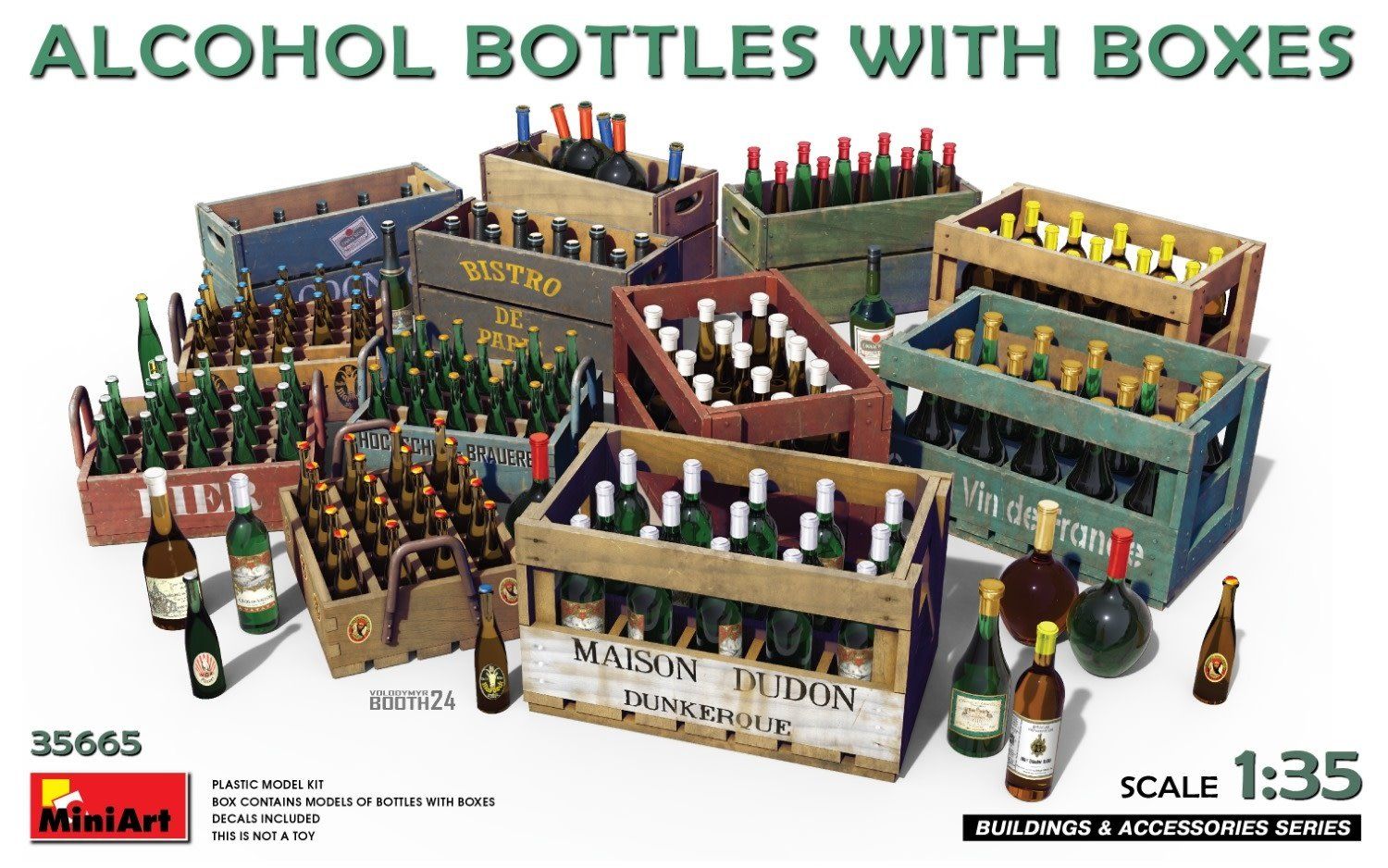 Miniart 1/35 Alcohol Bottles w/Boxes