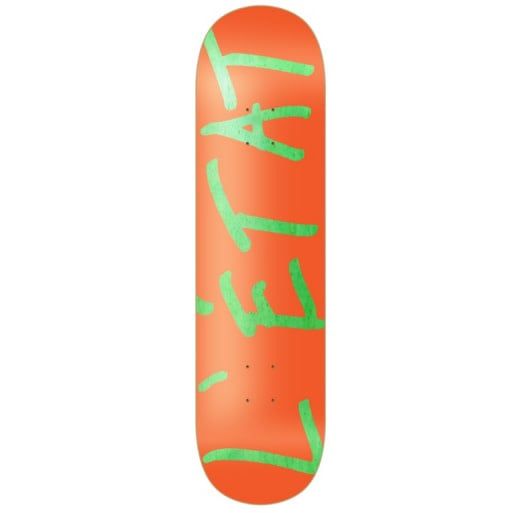 L’État Team Script Twin Shape Orange on Green 8.25 Deck