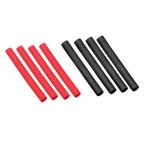 Du Bro 1/8" (3.1mm) Heat Shrink Tubing (4 Red &amp; 4 Black / pkg)