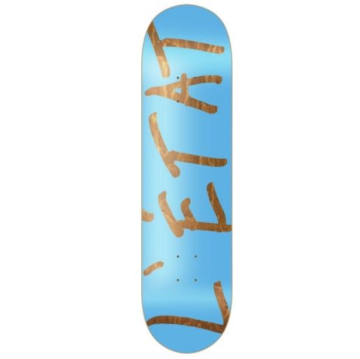 L’État Team Script Quebec Shape Cyan on Brown 8.50 Deck