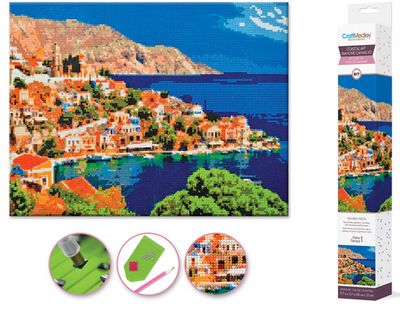 CraftMedley 15.8x19.7in Diamond Painting Kit with Gems Tools and Tray The Adriatic