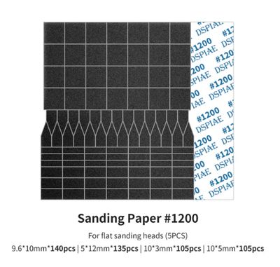 DSPIAE Sanding Paper for Flat Reciprocating Sanding Head #1200