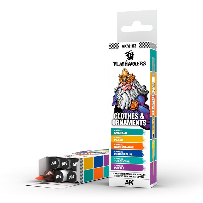 AK Interactive Clothes and Ornaments Playmarker Set