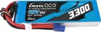 GENS ACE G-Tech 3300mAh 3S1P 11.1V 45C LiPo Battery Pack with EC3 Plug Soft Pack