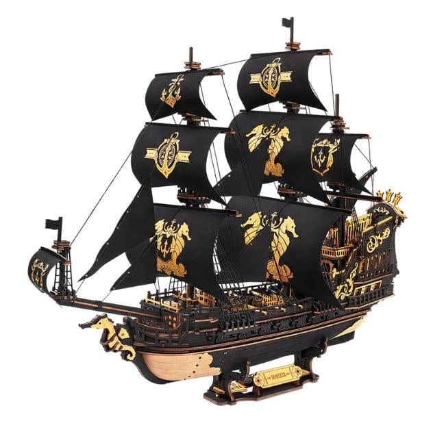 Robotime 3D Wooden Puzzles ROKR The Seahorse Barque 603 piece