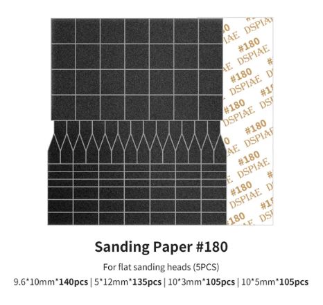DSPIAE Sanding Paper for Flat Reciprocating Sanding Head #180