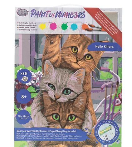 Craft Buddy PBN Large Hi Kittens Crystal Art